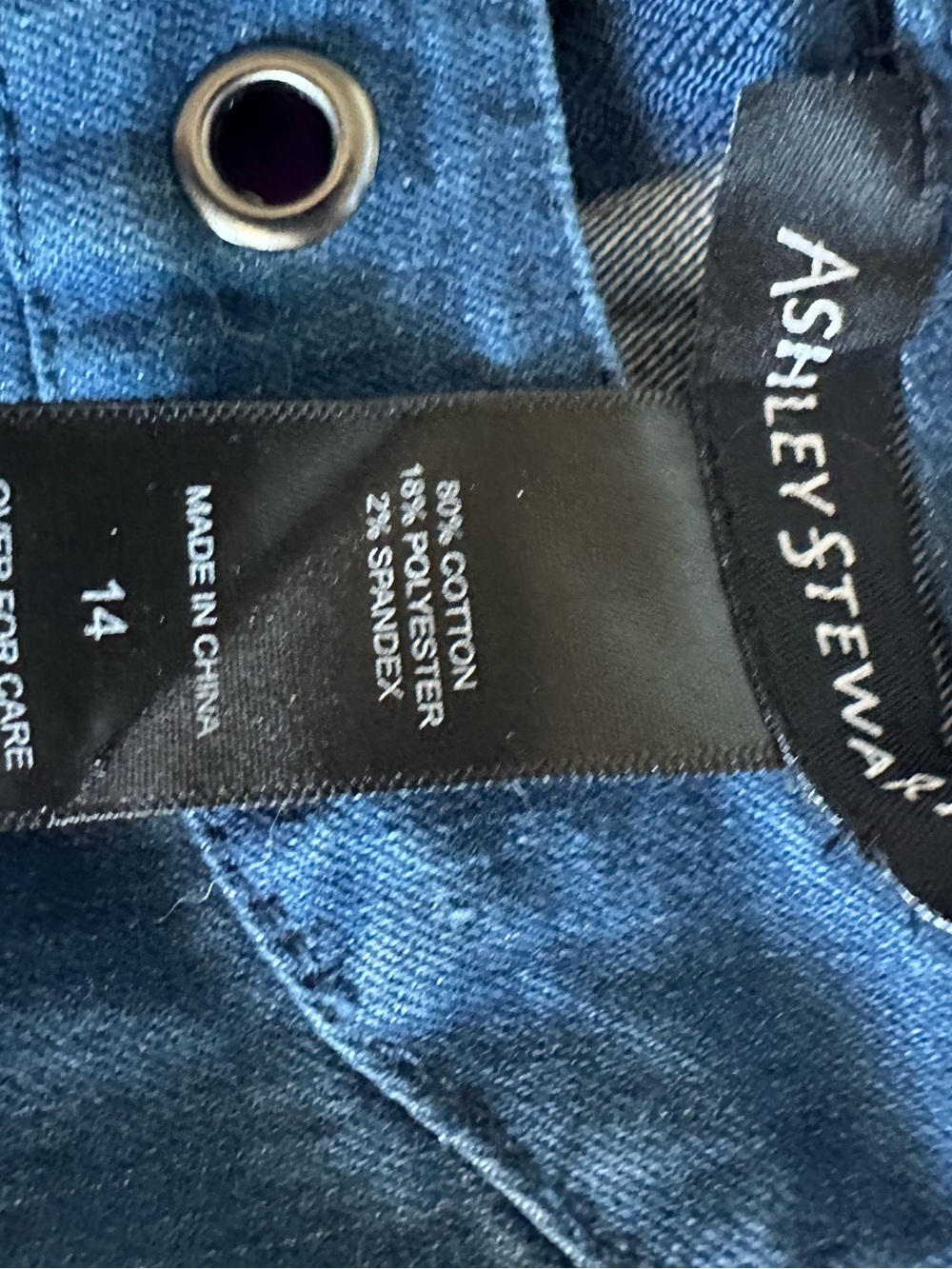Ashley Stewart NWT Sleeveless Denim Shift Dress - Blue P2P 20” waist 17-18” - Picture 10 of 16